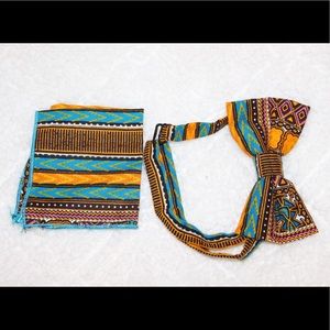 NEW❗️Unique print bow tie & pocket square